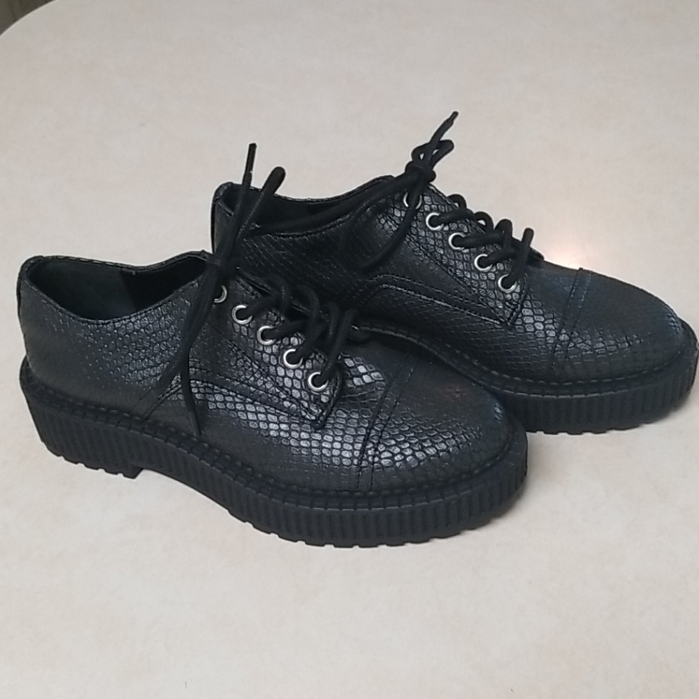 NEW KATY PERRY WILMA - SNAKE EMBOSS CHARCOAL SHOE